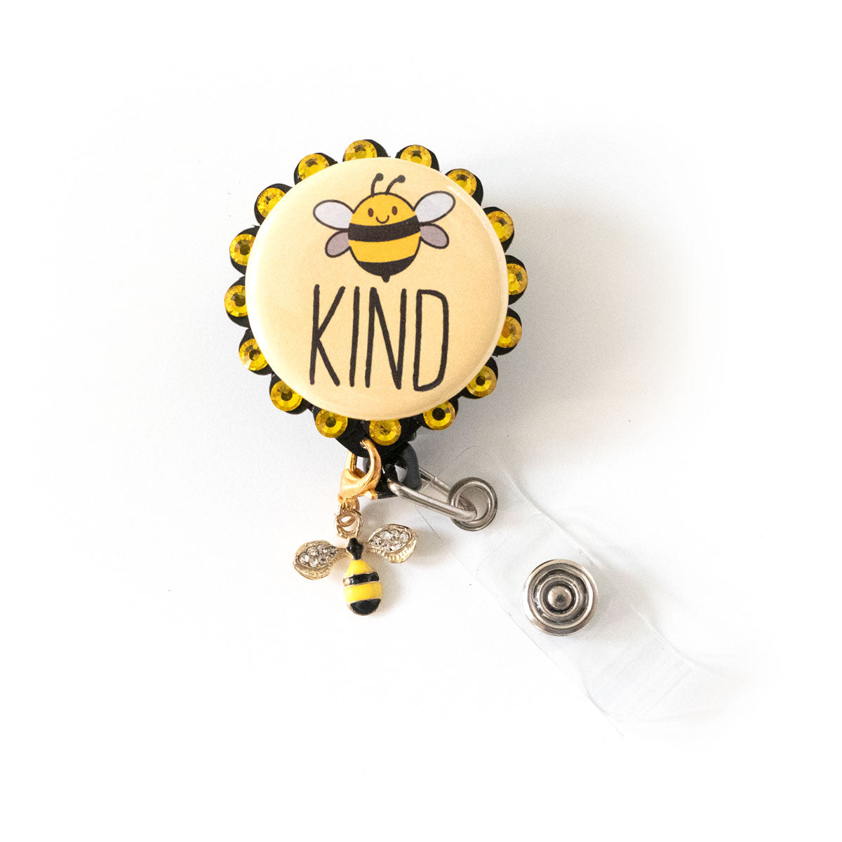 Bee Dazzled Bundle Swapfinity Retractable ID Badge Reel Bundle *Limited Edition* - Alligator Clip / Black - Topperswap