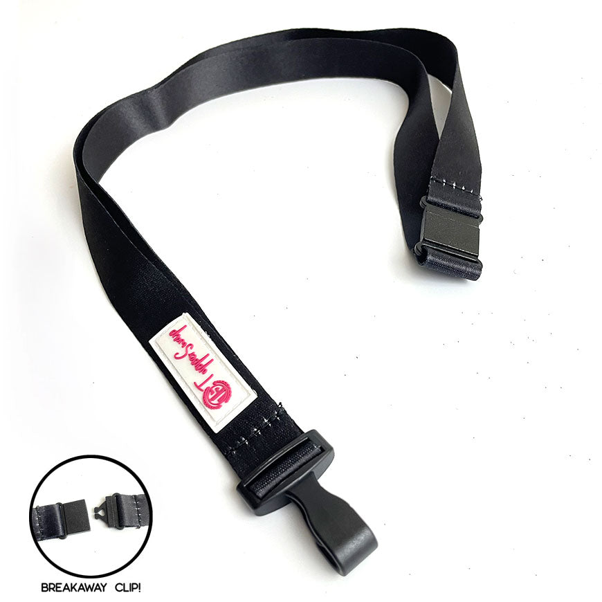 Solid Black Breakaway Lanyard - - Topperswap
