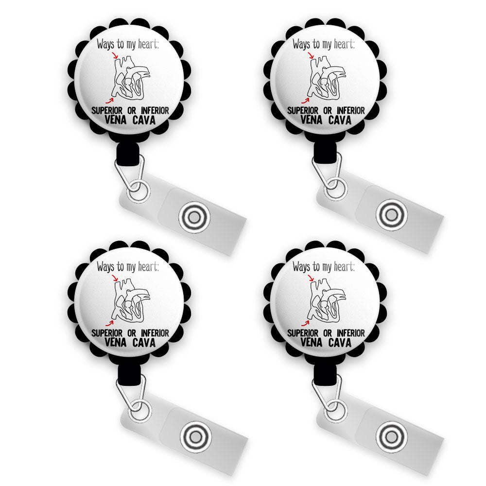 Ways to My Heart Retractable ID Badge Reel • Valentine's Day • Funny Anatomy Cardiology Custom Badge Holder • Swapfinity - - Topperswap