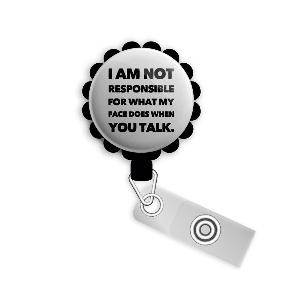 What My Face Does Retractable ID Badge Reel • Funny, Humor, Coffee, Sarcastic Gift • Swapfinity - - Topperswap