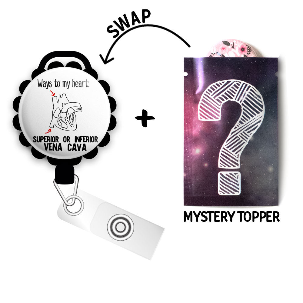Ways to My Heart Retractable ID Badge Reel • Valentine's Day • Funny Anatomy Cardiology Custom Badge Holder • Swapfinity - - Topperswap