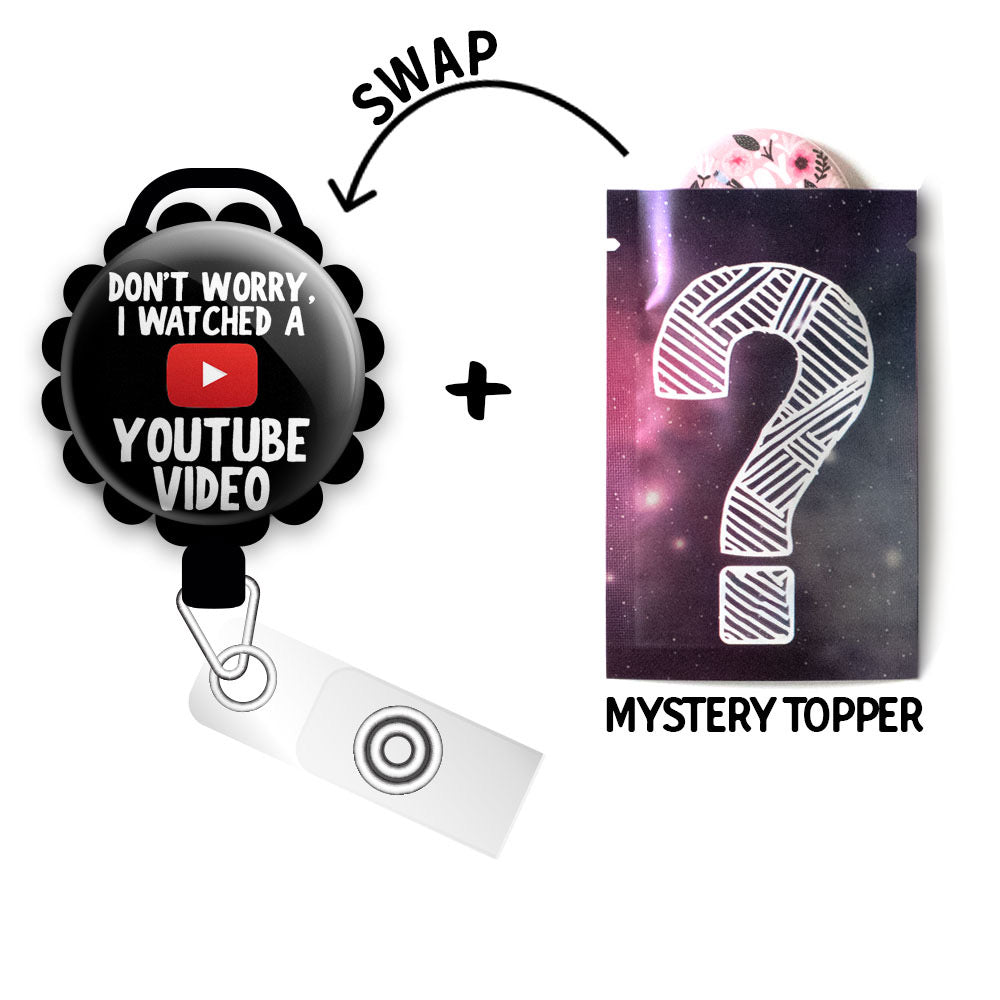 Youtube Video Retractable ID Badge Reel • Funny Nurse Gift, RN, Physician, Doctor, Funny Surgeon Gift, Nurse Anesthetist • Swapfinity - - Topperswap