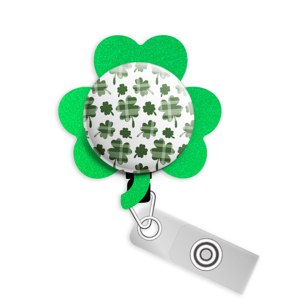 Plaid Clover Bundle (Save 5%) • St. Patrick's Day Lucky Retractable ID Badge Reel, ID Holder • Swapfinity - - Topperswap