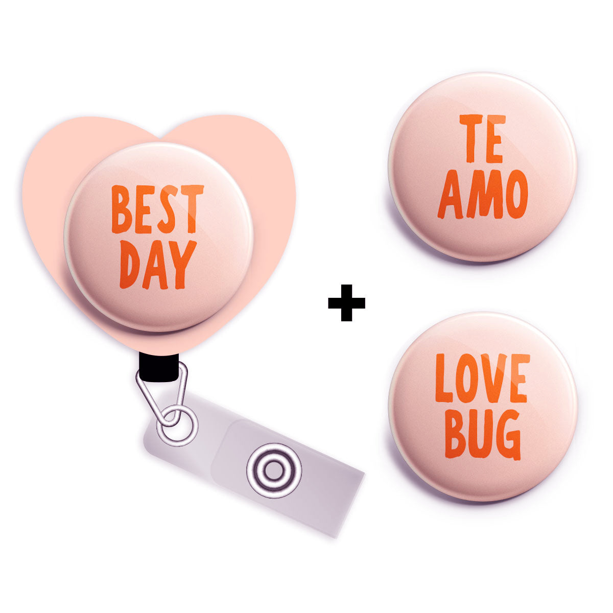 Pastel Pink Swapfinity Badge Reel Sweetheart Bundle (Save 10%) - - Topperswap