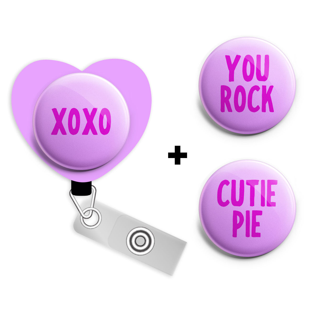Pastel Purple Swapfinity Badge Reel Sweetheart Bundle (Save 10%) - - Topperswap