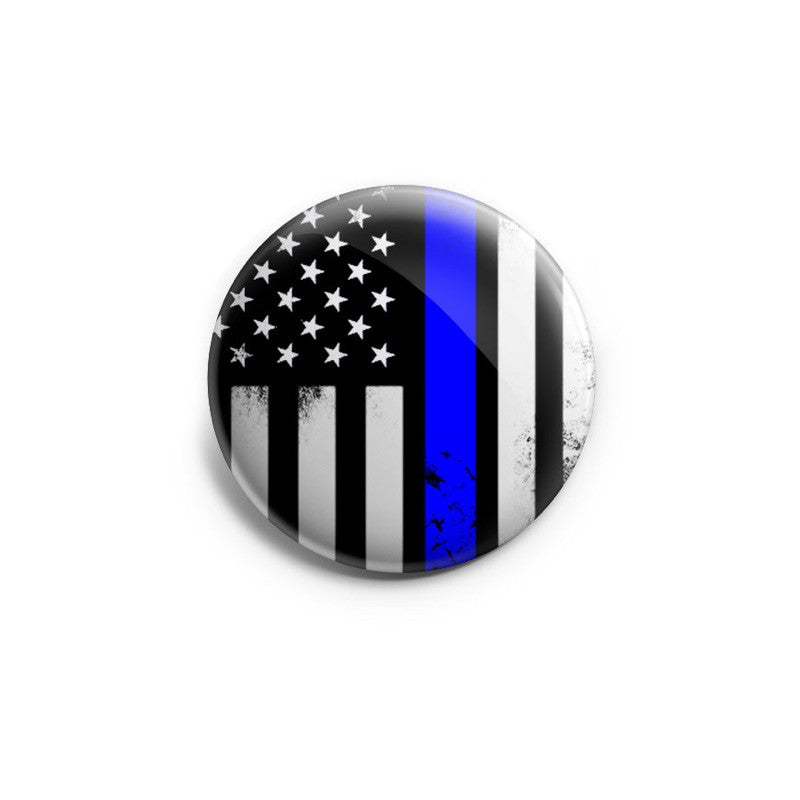 Distressed Thin Blue Line Flag Topper - - Topperswap