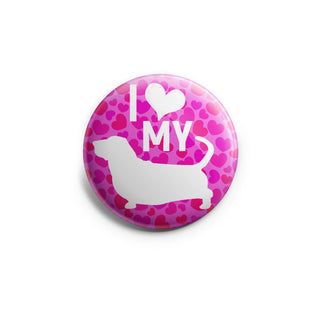 I My Basset Pink Topper