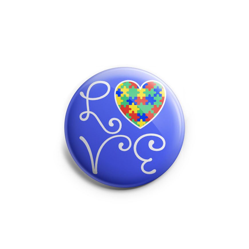 Autism Heart LOVE Symbol Topper - Classic Shine - Topperswap