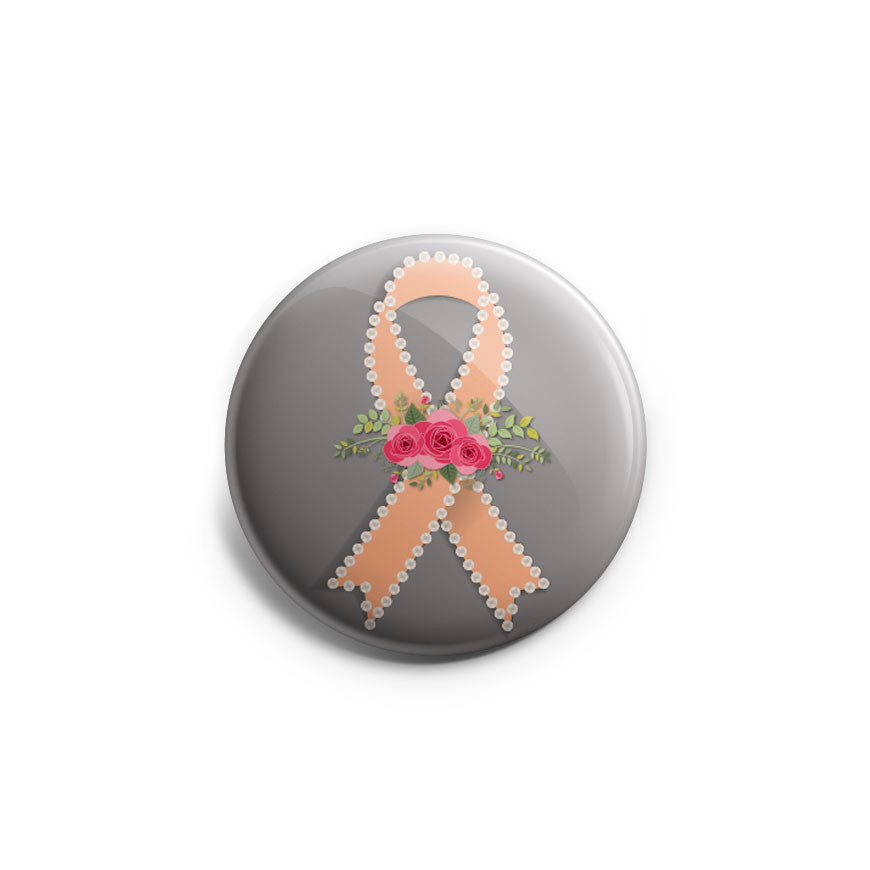 Uterine Cancer Floral Ribbon Topper - - Topperswap