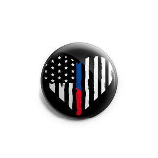 Thin Blue & Red Line HEART Topper