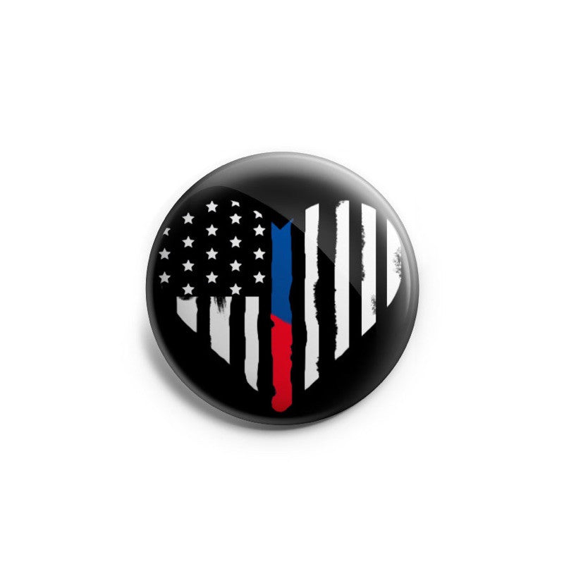 Thin Blue & Red Line HEART Topper - - Topperswap