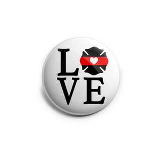 Thin Red Line of Courage LOVE Emblem Topper