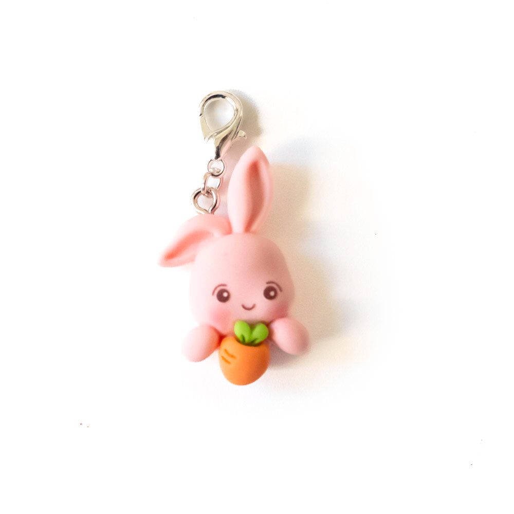 Bunny Carrot Charm Badge Reel Add-on - - Topperswap