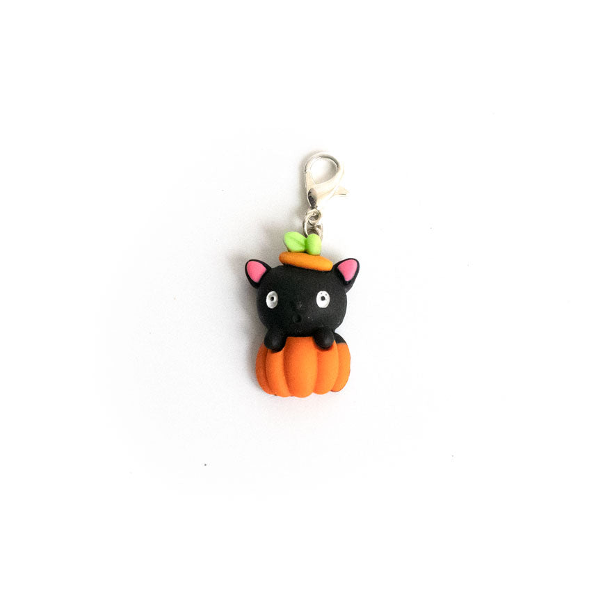 Peek-a-BOO cat Charm Badge Reel Add-on - - Topperswap
