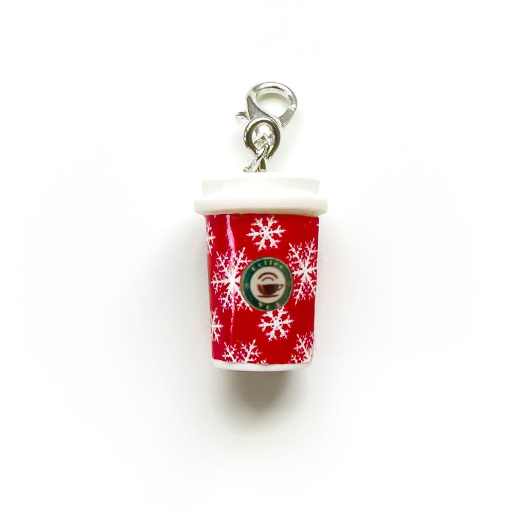 Christmas Mocha to Go Charm Badge Reel Add-on - - Topperswap