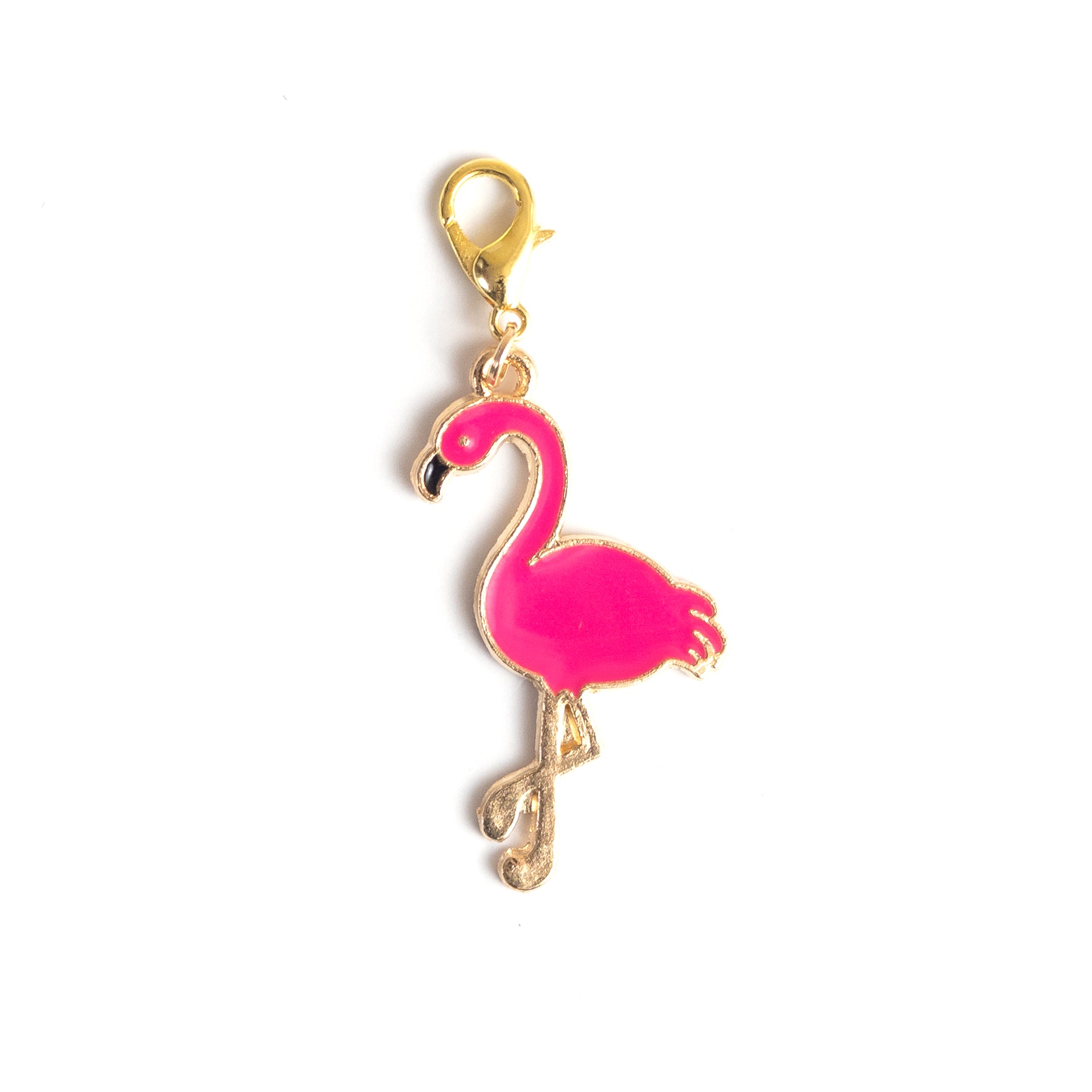 Pink Flamingo Charm Badge Reel Add-on - - Topperswap