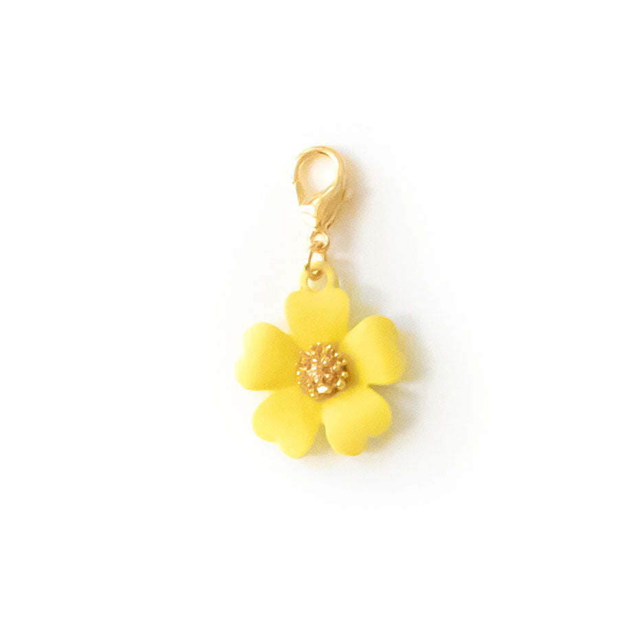Yellow Flower Charm Badge Reel Add-on - - Topperswap