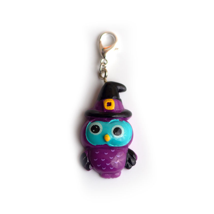 Cute Witch Owl Charm Badge Reel Add-on - - Topperswap