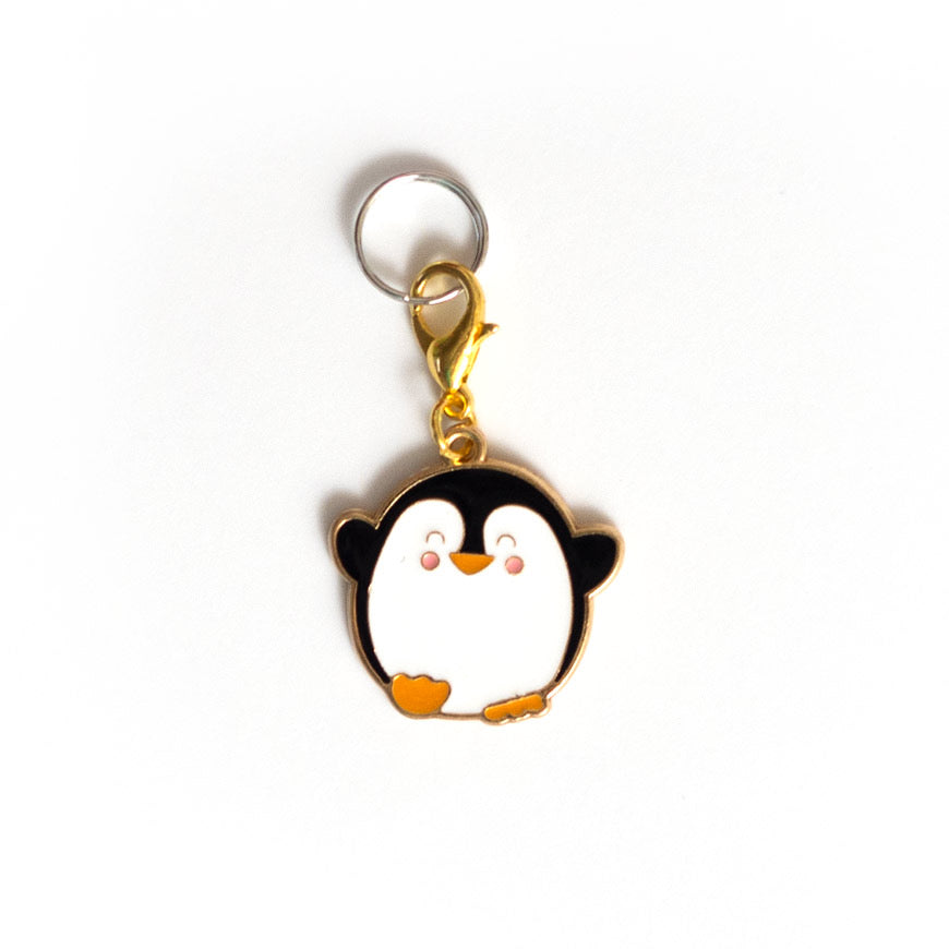 Cute Penguin Charm Badge Reel Add-on - - Topperswap