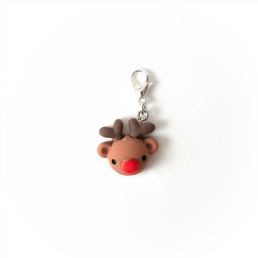 Cute Reindeer Charm Badge Reel Add-on - - Topperswap