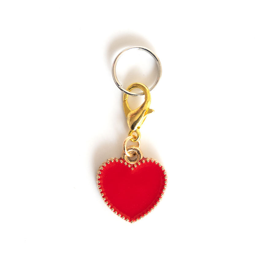 Cute Valentine's Day Heart Charm Badge Reel Add-on - - Topperswap