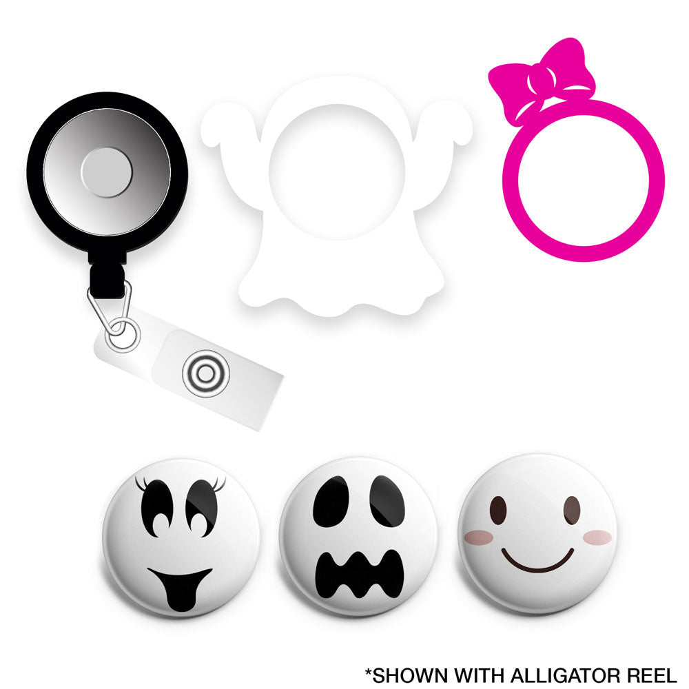 Boo Bundle with Bow Starter Bundle (Save 10%) Halloween RN Gift, Bat Badge Reel, Badge Holder • Swapfinity - - Topperswap