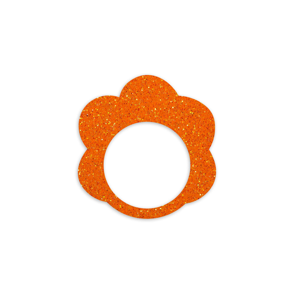 Turkey Feather Swapfinity Swapper Frame - Orange Glitter - - Topperswap