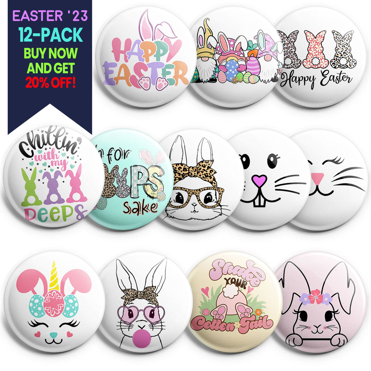 Hippity Hoppity Easter 12-Pack - - Topperswap