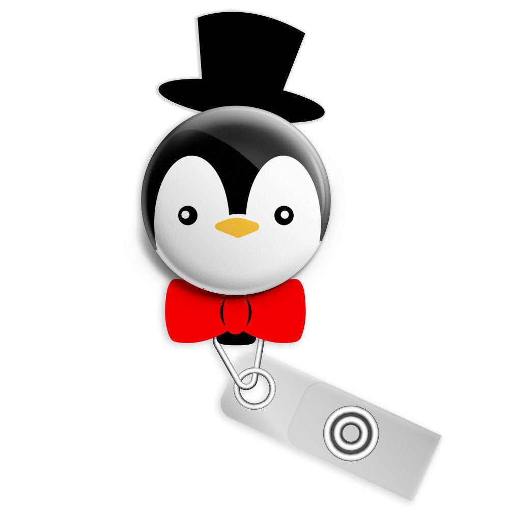 Tux the Penguin Starter Bundle (Save 5%) • Cute Penguin Winter Retractable Magnetic ID Badge Reel, ID Holder • Swapfinity - - Topperswap