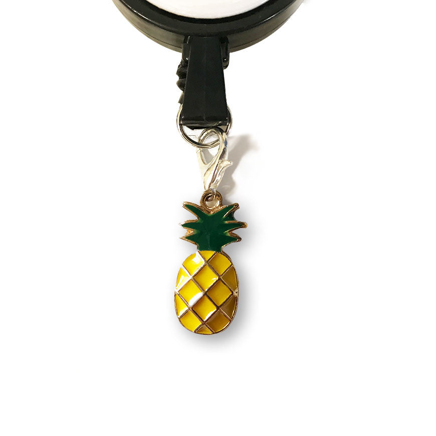Cute Pineapple Charm Badge Reel Add-on - - Topperswap