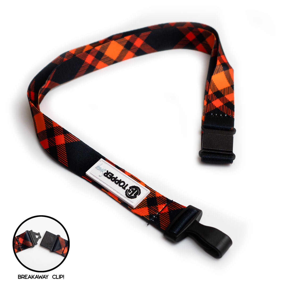 Pumpkin Plaid Breakaway Lanyard - - Topperswap