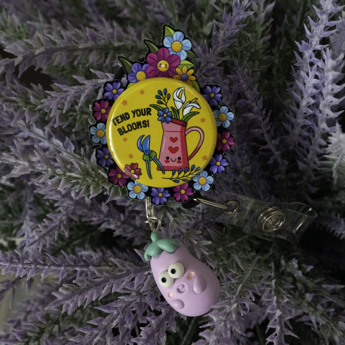 Purple Eggplant Badge Reel Add-on - - Topperswap