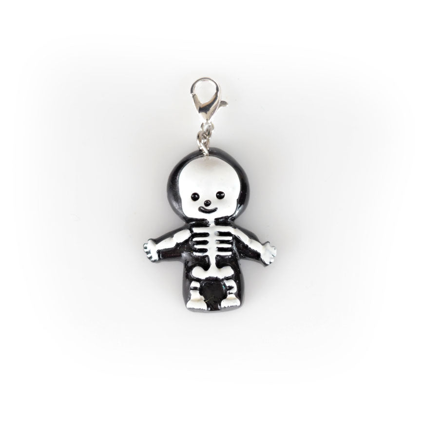 Cute Skeleton Charm Badge Reel Add-on - - Topperswap