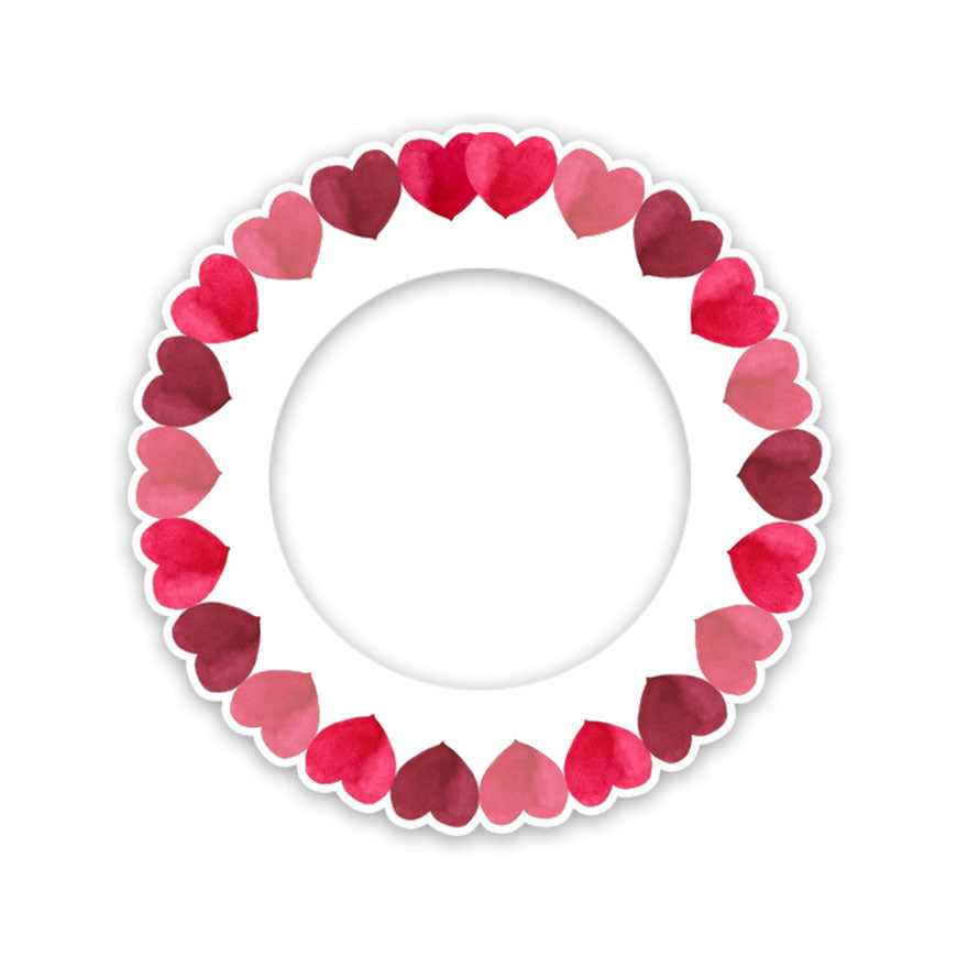 Watercolor Hearts Swapfinity Swapper Frame - - Topperswap