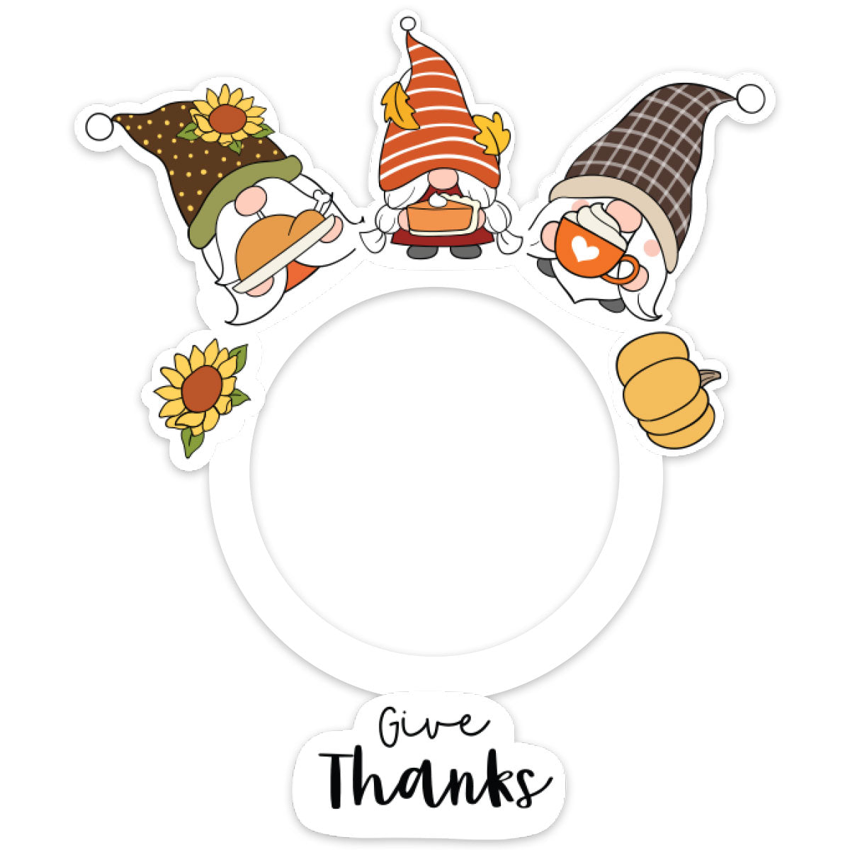 Give Thanks Thanksgiving Gnomes Swapfinity Swapper Frame - - Topperswap