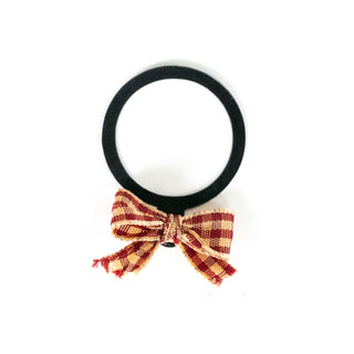 Burgundy/Gold Plaid Ribbon Embellishment Swapfinity Swapper Frame