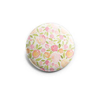 Peach Pink Watercolor Florals Topper