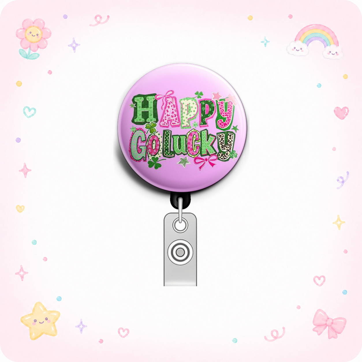 Lucky Charm Swapfinity Retractable ID Badge Reel - - Topperswap