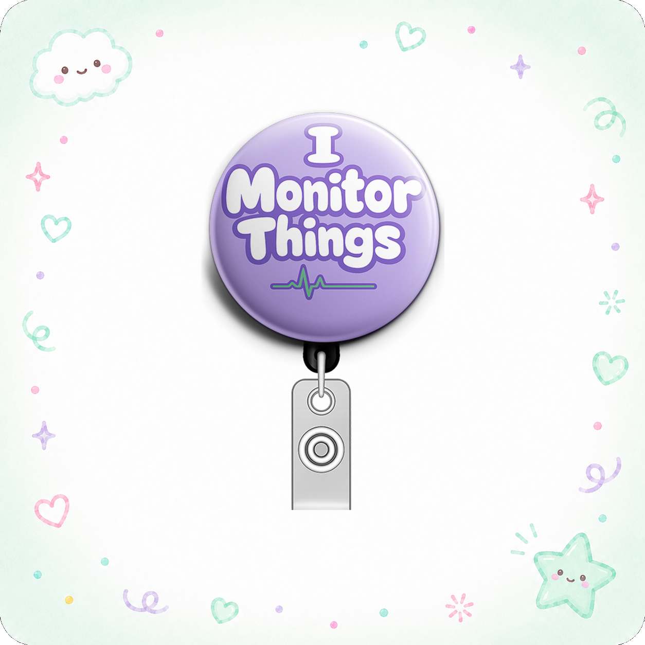 I Monitor Things Swapfinity Retractable ID Badge Reel - - Topperswap
