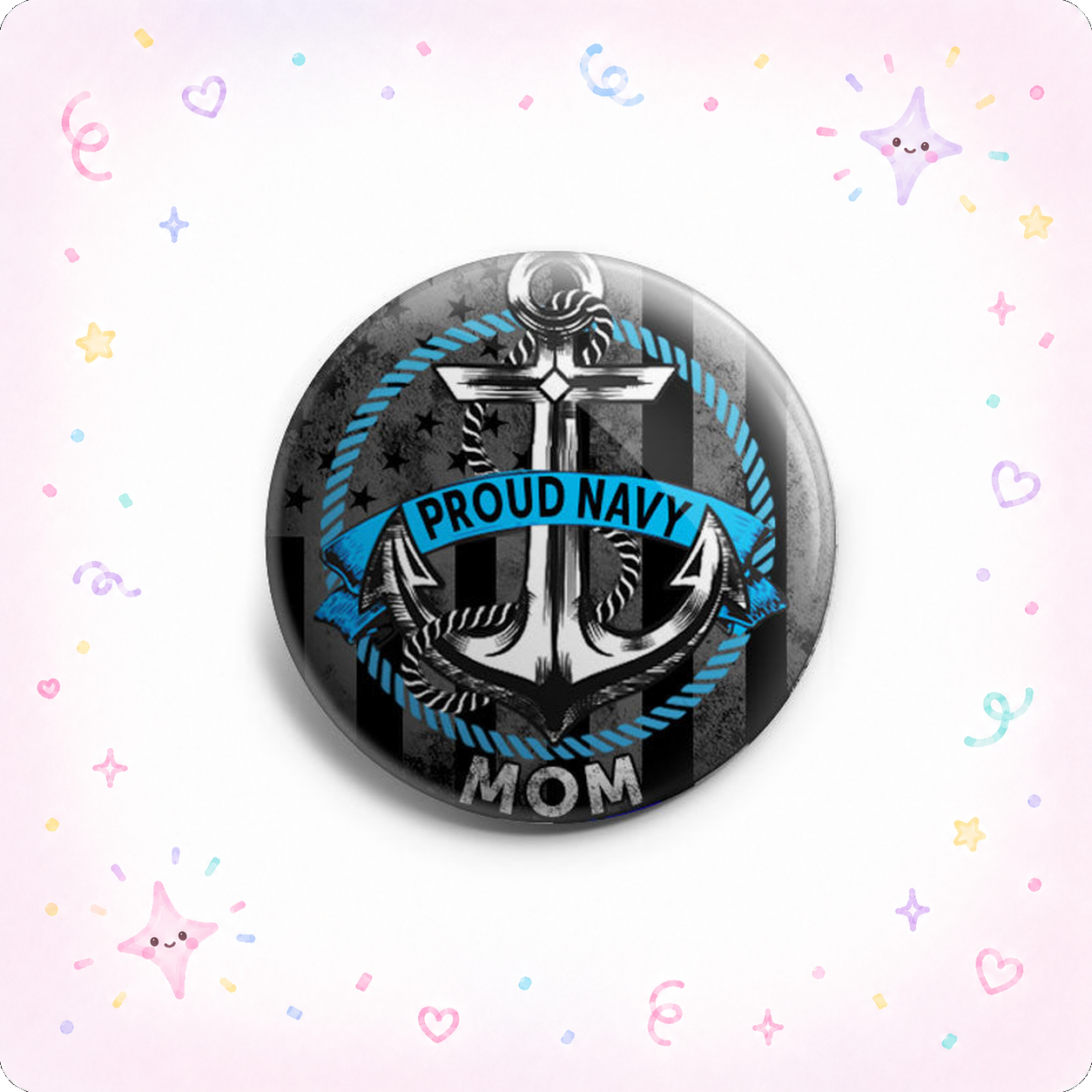 Proud Navy Mom Topper - - Topperswap