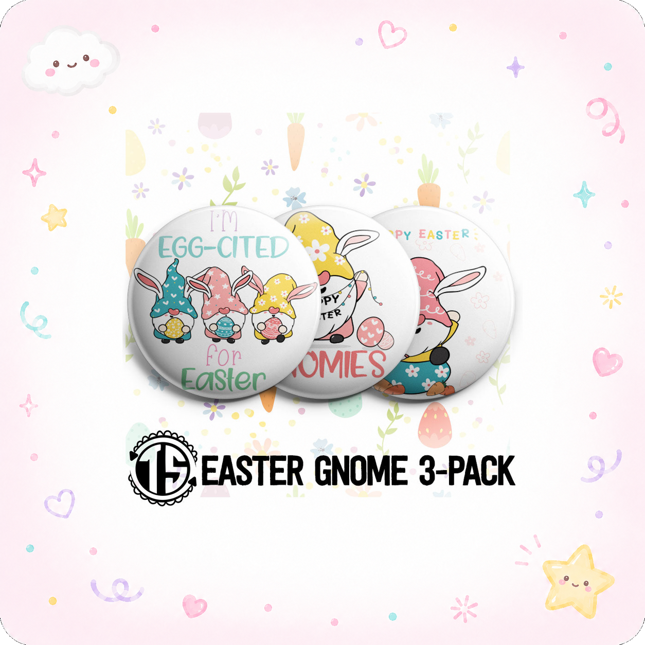 Easter Gnome 3-Pack - (Save 5%) - - Topperswap