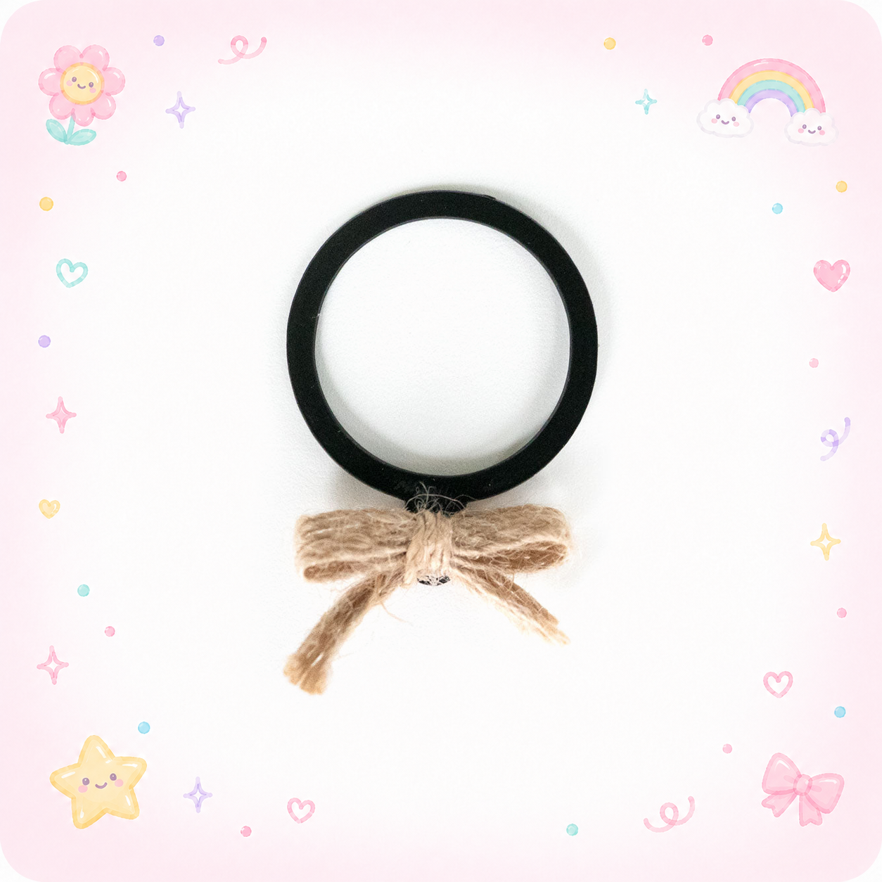 Natural Burlap Ribbon Embellishment Swapfinity Swapper Frame - - Topperswap