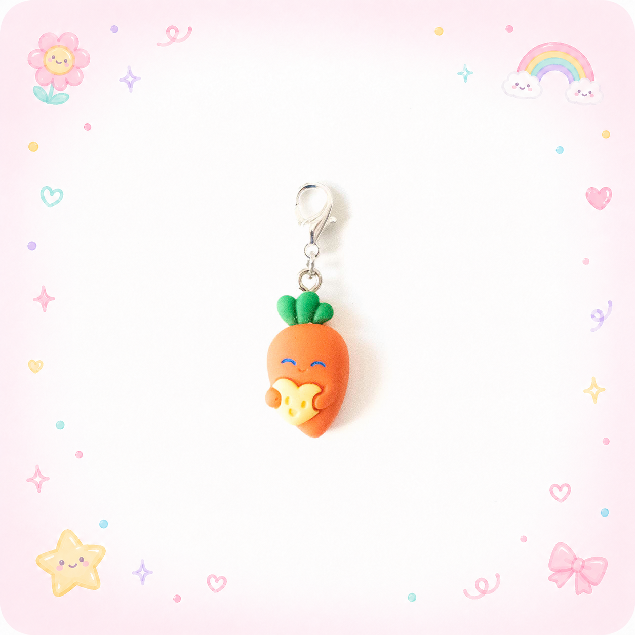 Cuddly Carrot Badge Reel Add-on - - Topperswap