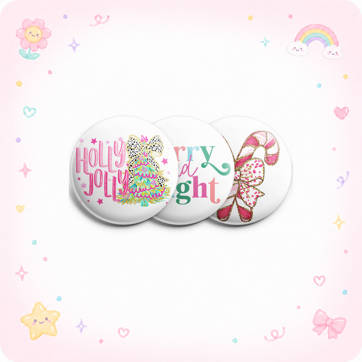 Pretty in Pink Christmas Topper 3-Pack (Save 5%) - - Topperswap