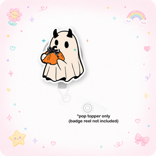 Pumpkin Treat Ghost Pop Topper