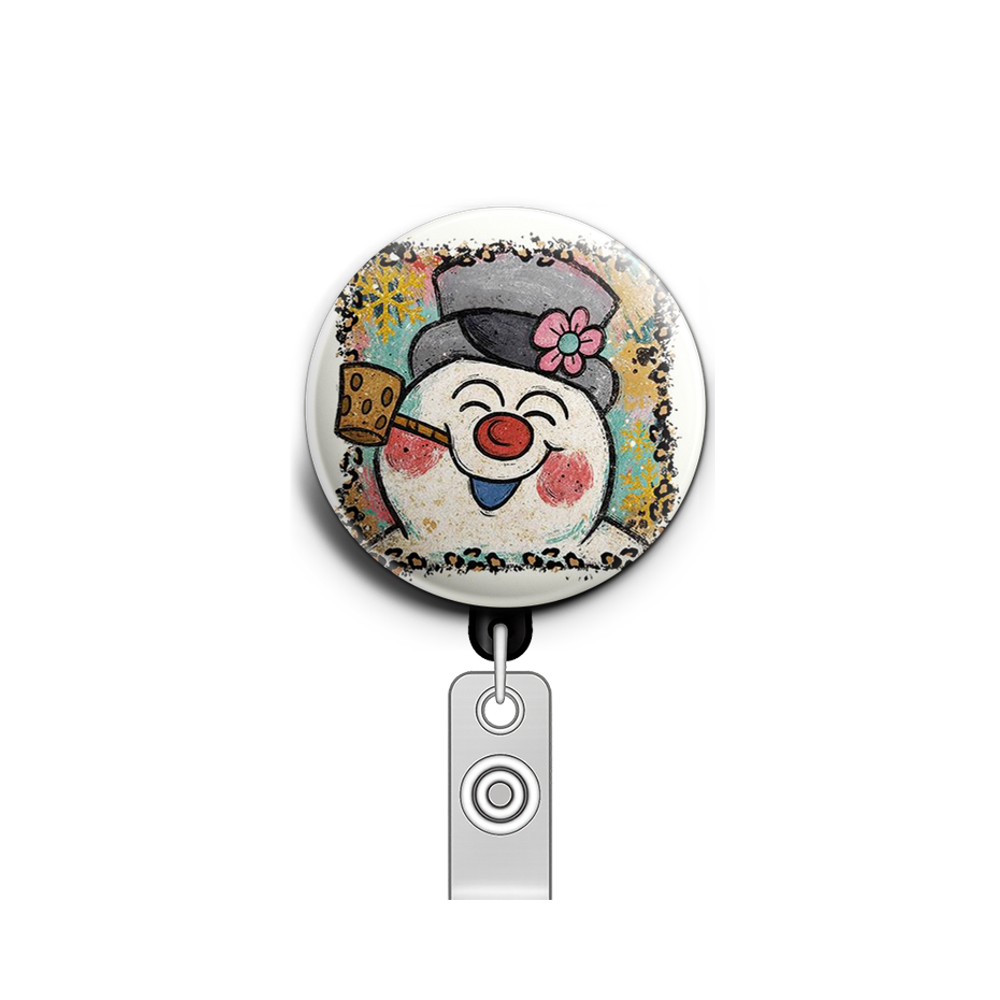 Frosty Fun Swapfinity Retractable ID Badge Reel - - Topperswap