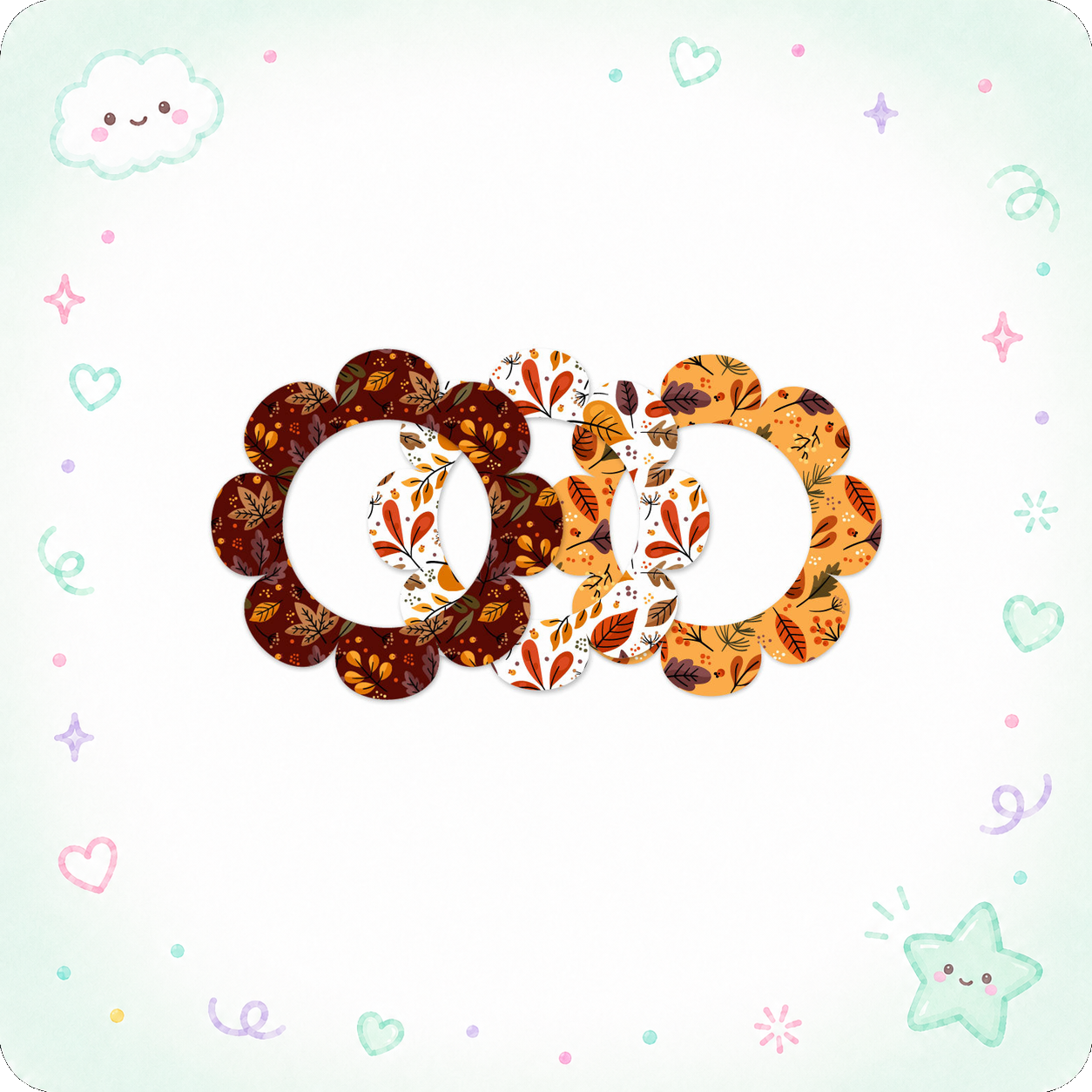Fall Leaves Bundle Swapper Frame Bundle (Save 5%) - - Topperswap