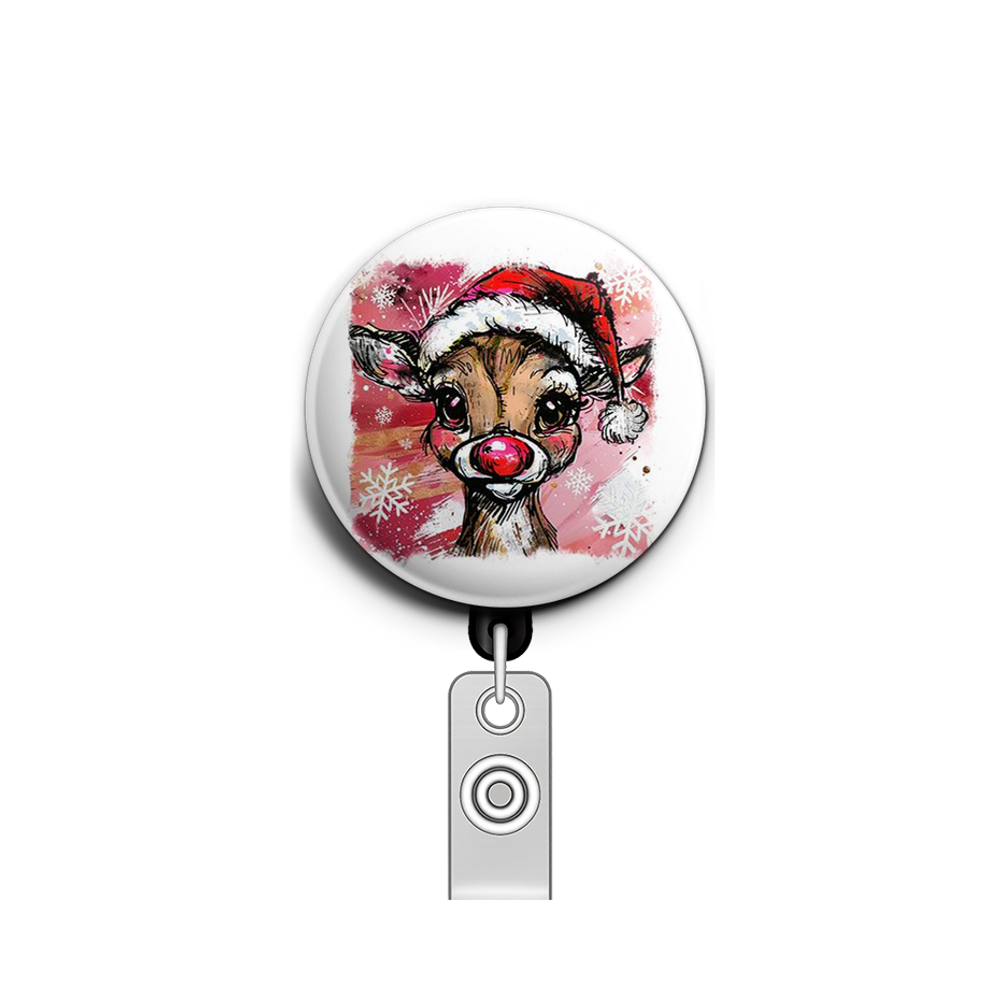 Red-Nosed Swapfinity Retractable ID Badge Reel - - Topperswap