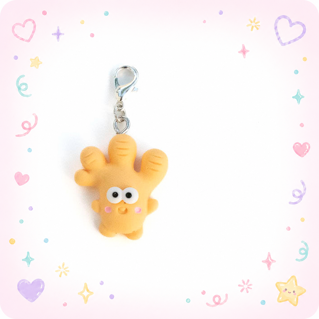 Cute Ginger Root Charm Badge Reel Add-on - - Topperswap