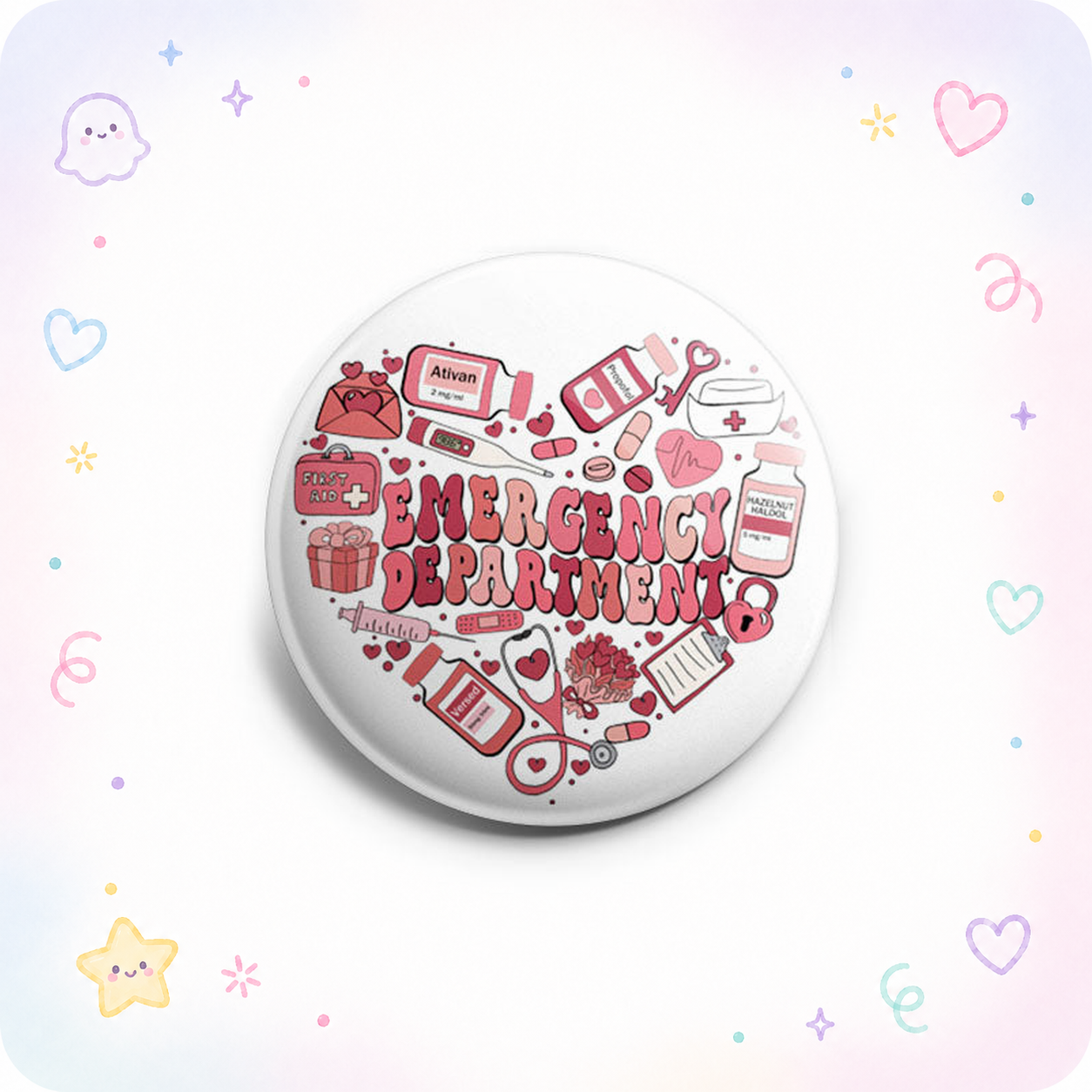 Emergency Department Heart Topper - - Topperswap